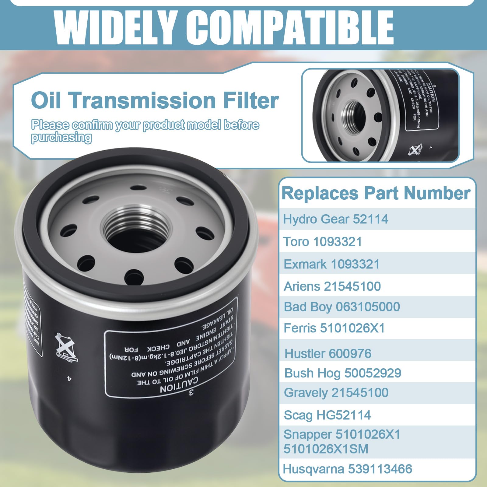 Wadoy filter for Bad Boy 063-1050-00 reduces contaminants and bypass risk.