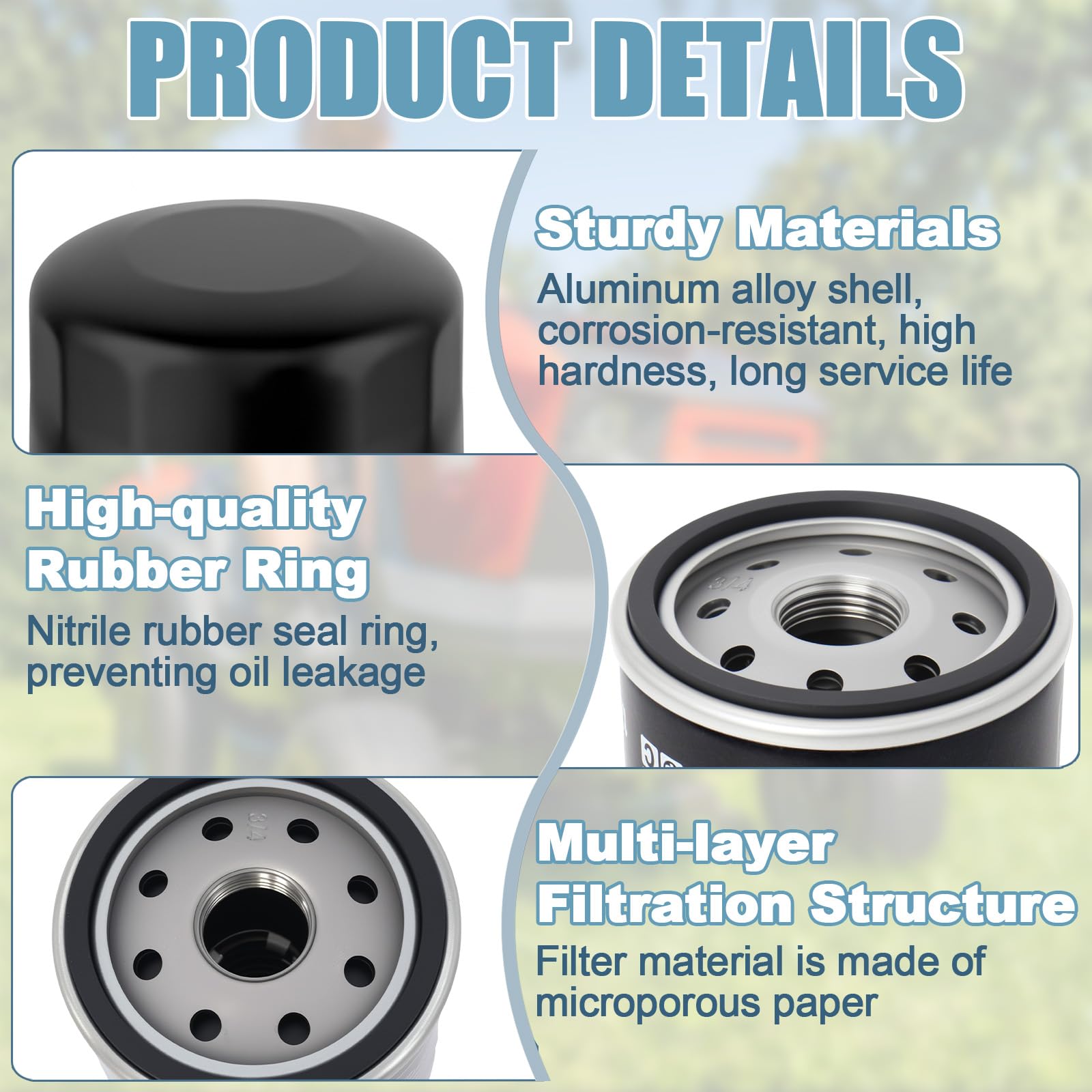 Wadoy filter for Toro 109-3321 cuts debris and wear.