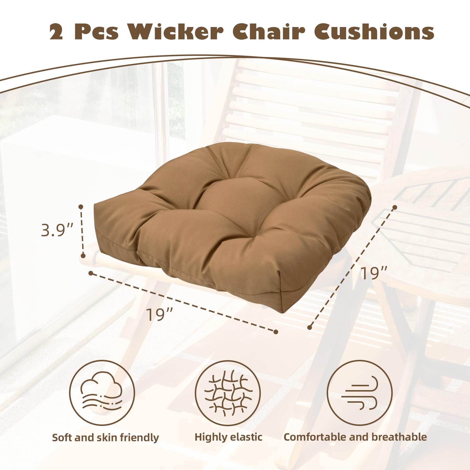 Wadser non-slip cushion with blue straps keeps seat pads in place