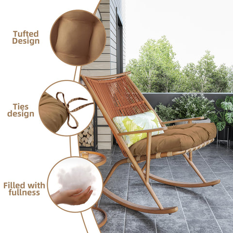Wadser 19x19 cushion with water-resistant fabric for patio chairs, keeps seating cozy