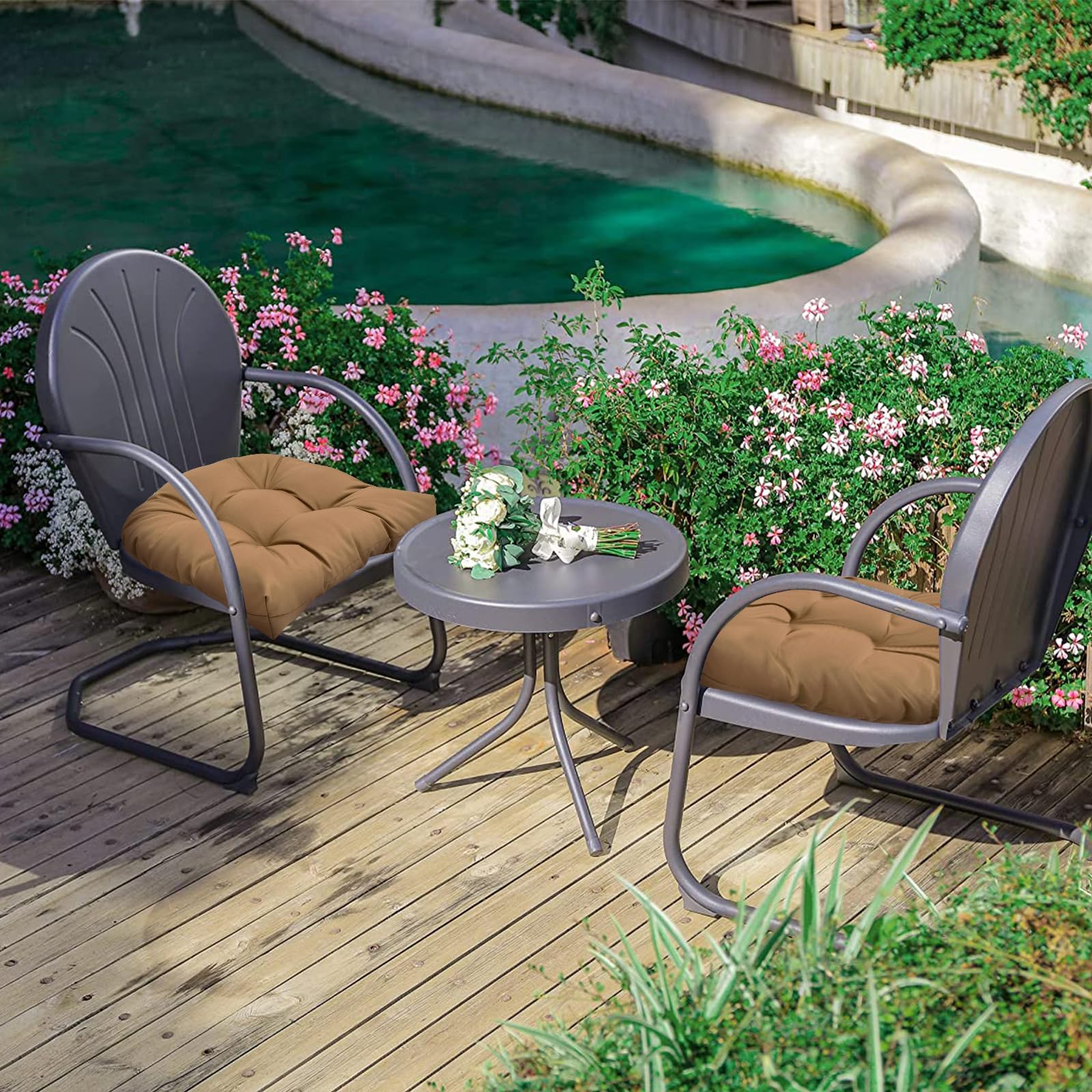 Wadser patio wicker chair cushions 19x19, versatile outdoor use