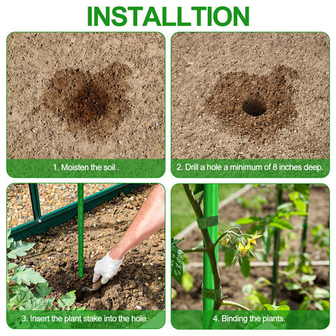 WAENLIR tapered-end stakes install easily in soil