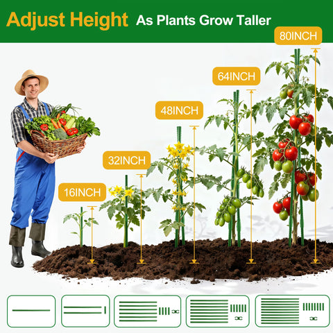 WAENLIR extendable stakes assembly demonstrating modular height options