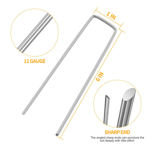 WAENLIR galvanized steel ground stakes ready for long-lasting outdoor projects