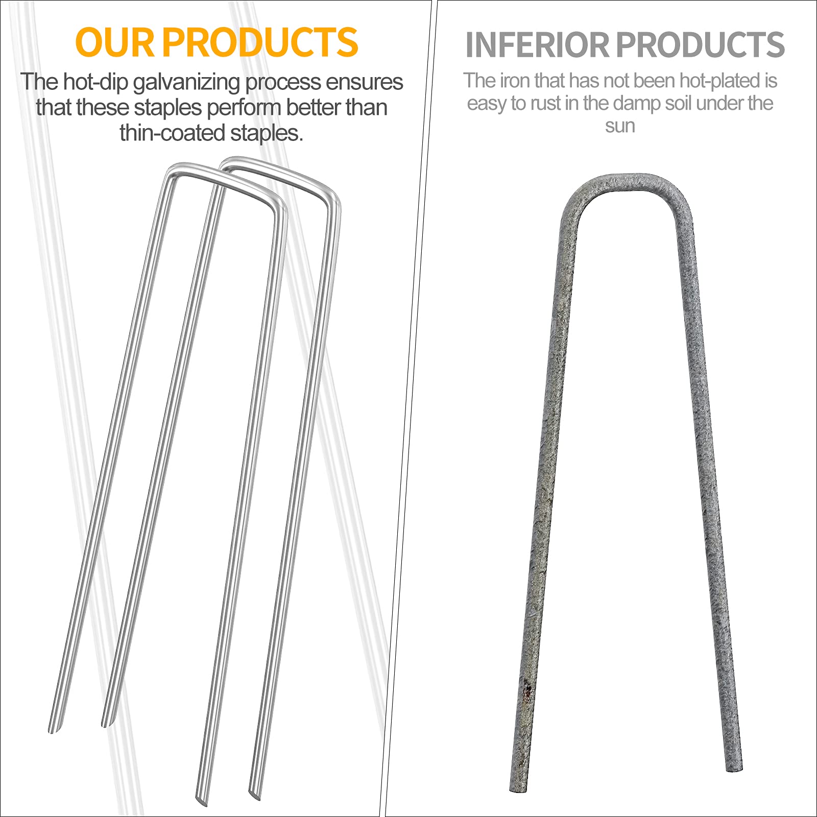 WAENLIR multi-purpose garden stakes suit fabric, turf, and tents