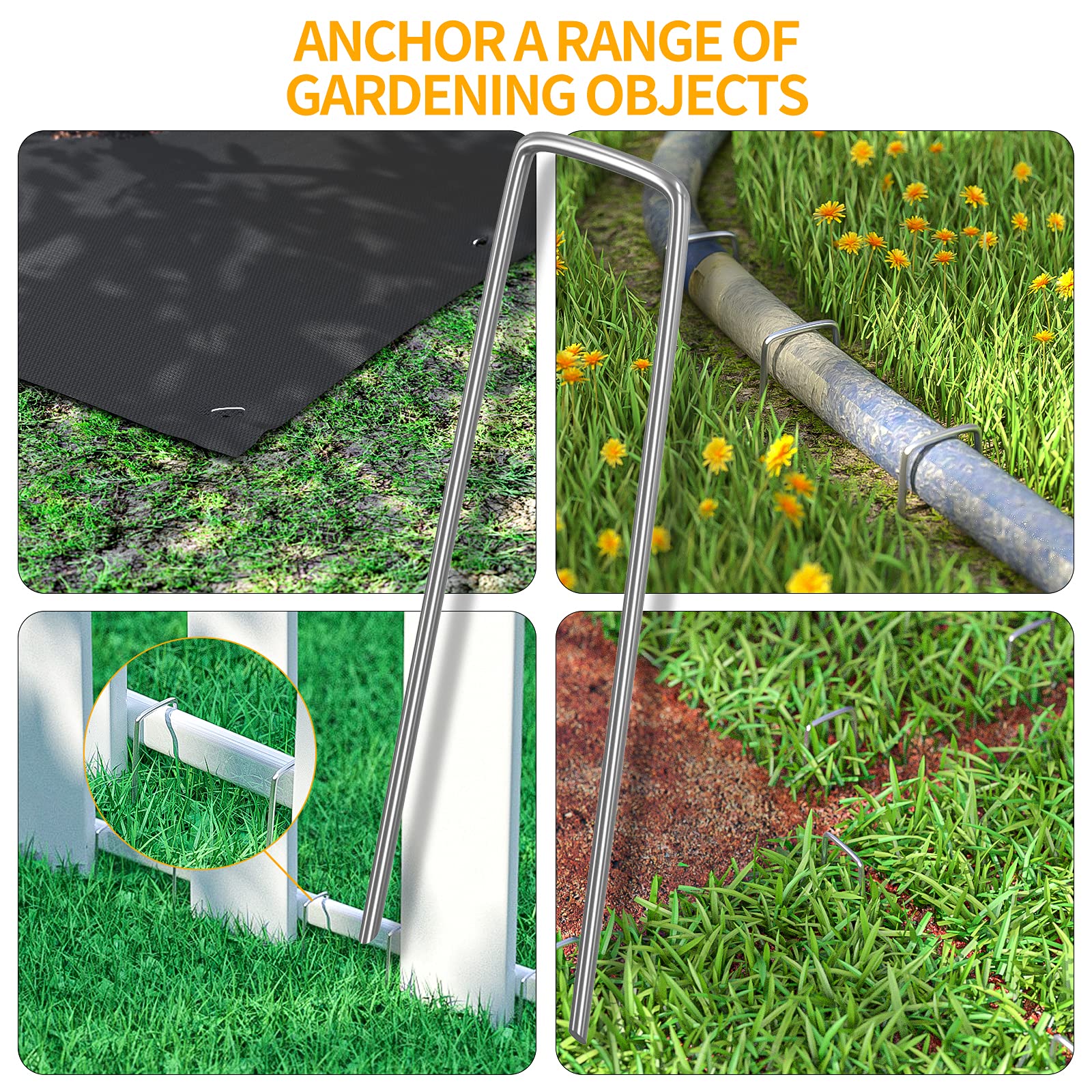 WAENLIR landscape stake set supports multiple outdoor projects and edging.