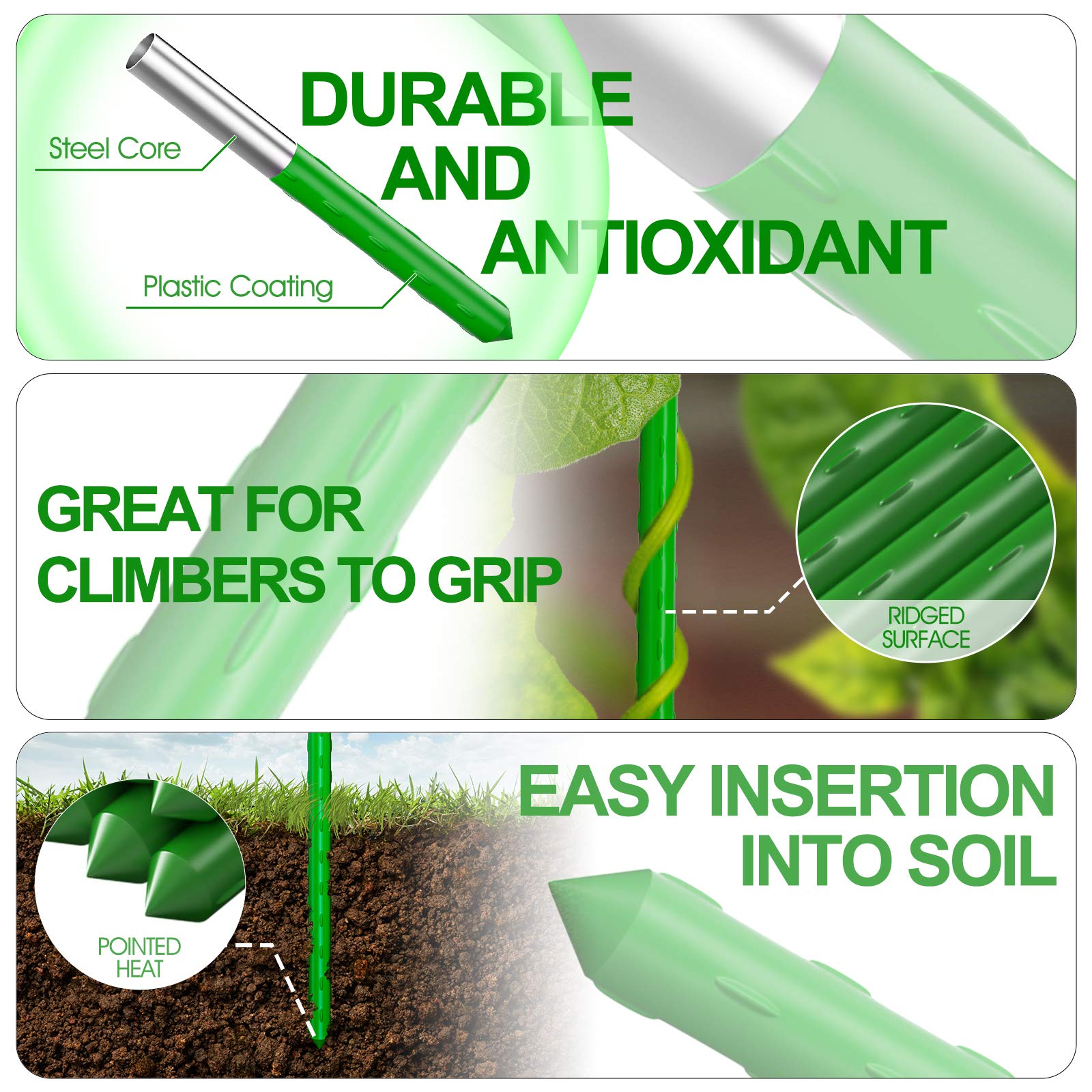 WAENLIR ridged surface helps climbing plants grip and grow.