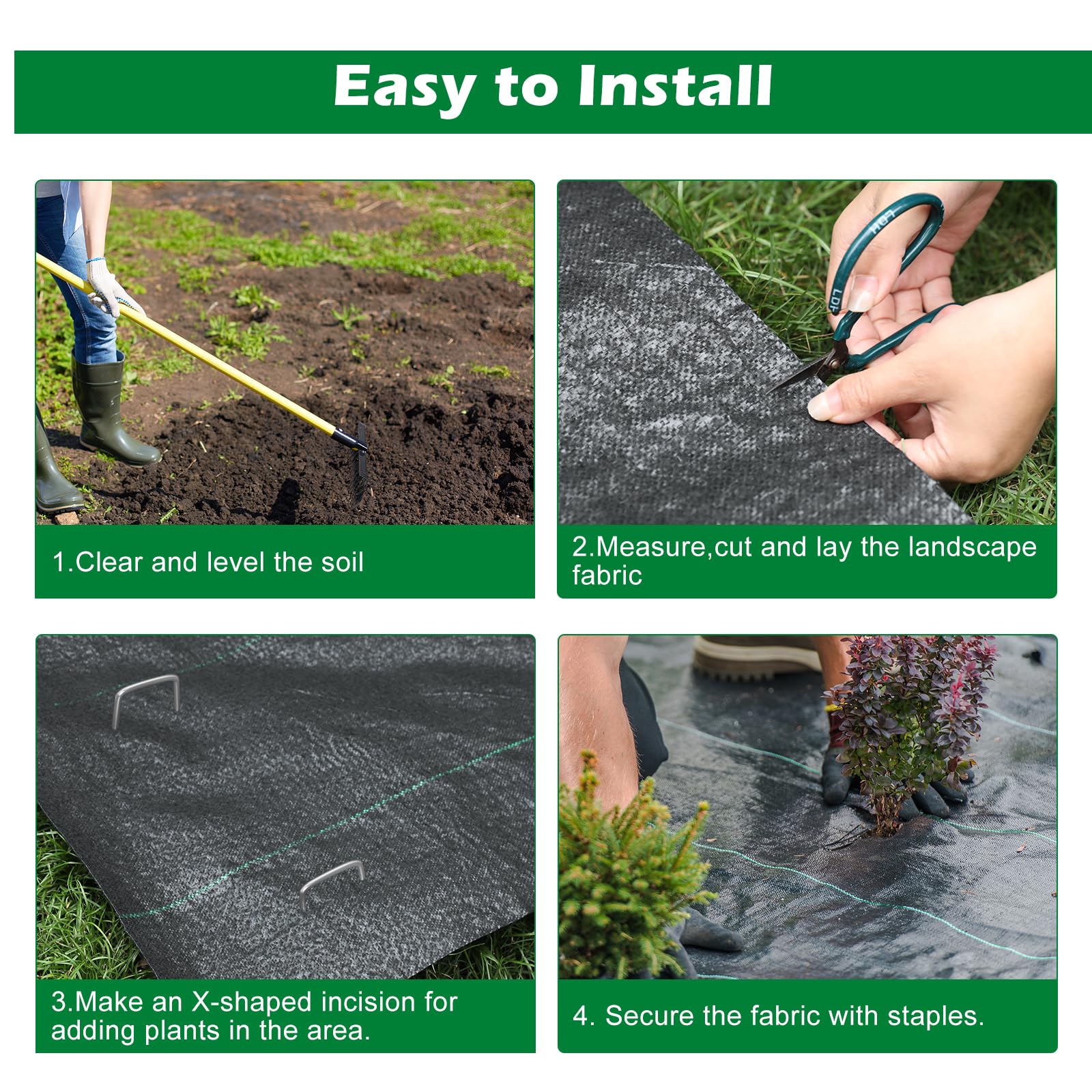 WAENLIR striped design helps precise plant alignment during installation.