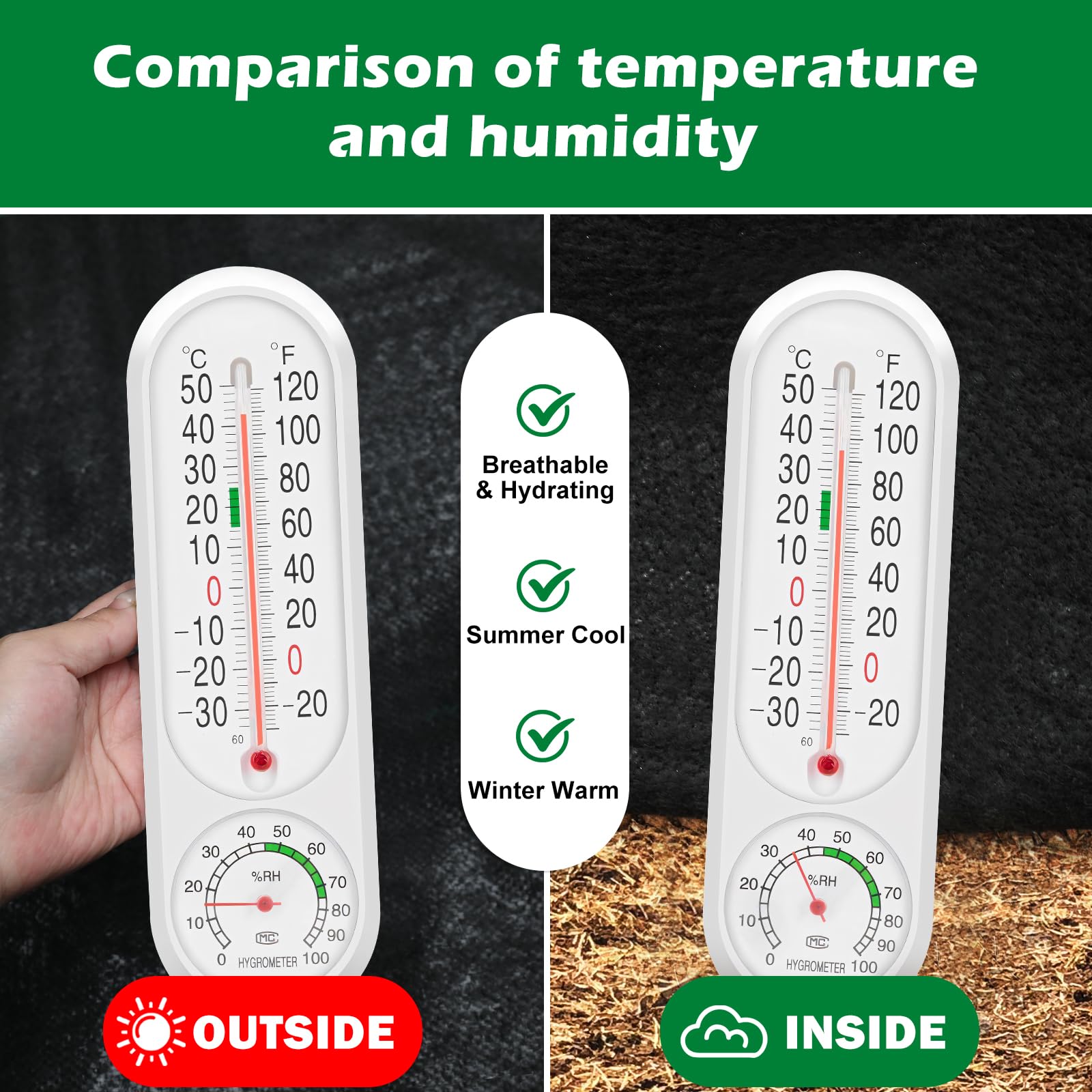 WAENLIR uv-stabilized eco-friendly fabric indicates sun resistance while protecting plant roots.