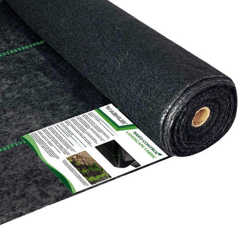 WAENLIR weed barrier fabric 5-8oz roll closeup demonstrates durability for long-lasting weed control.