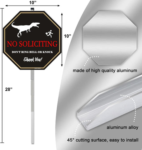 WAGSUO 10x10 inch reflective yard sign boosts daytime and nighttime visibility
