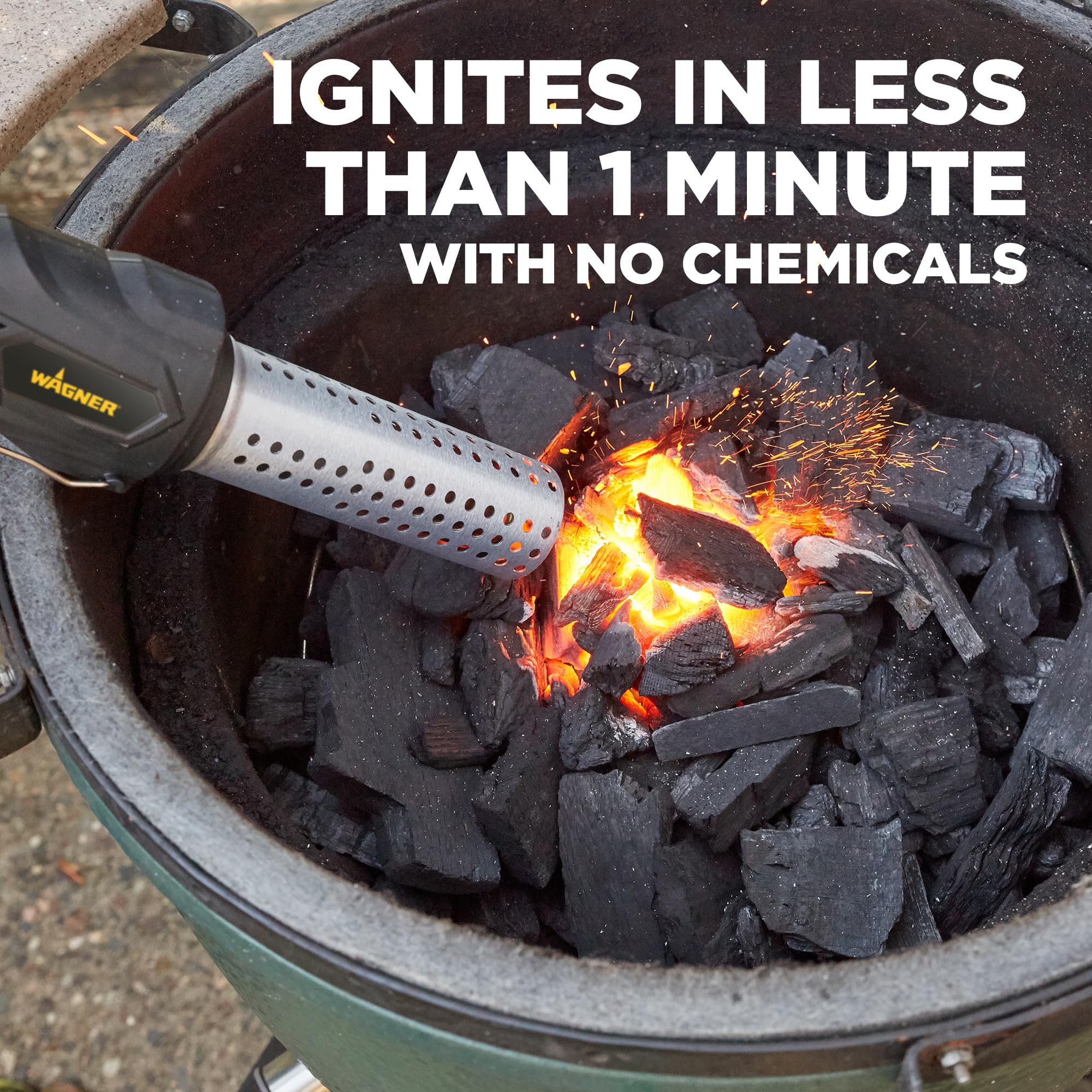 Wagner Electro-Torch chemical-free ignition prevents flavor contamination during lighting.