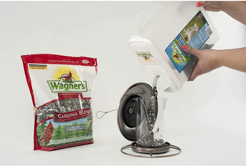 Backyard birds flock to Wagner's Cardinal Blend at the feeder.