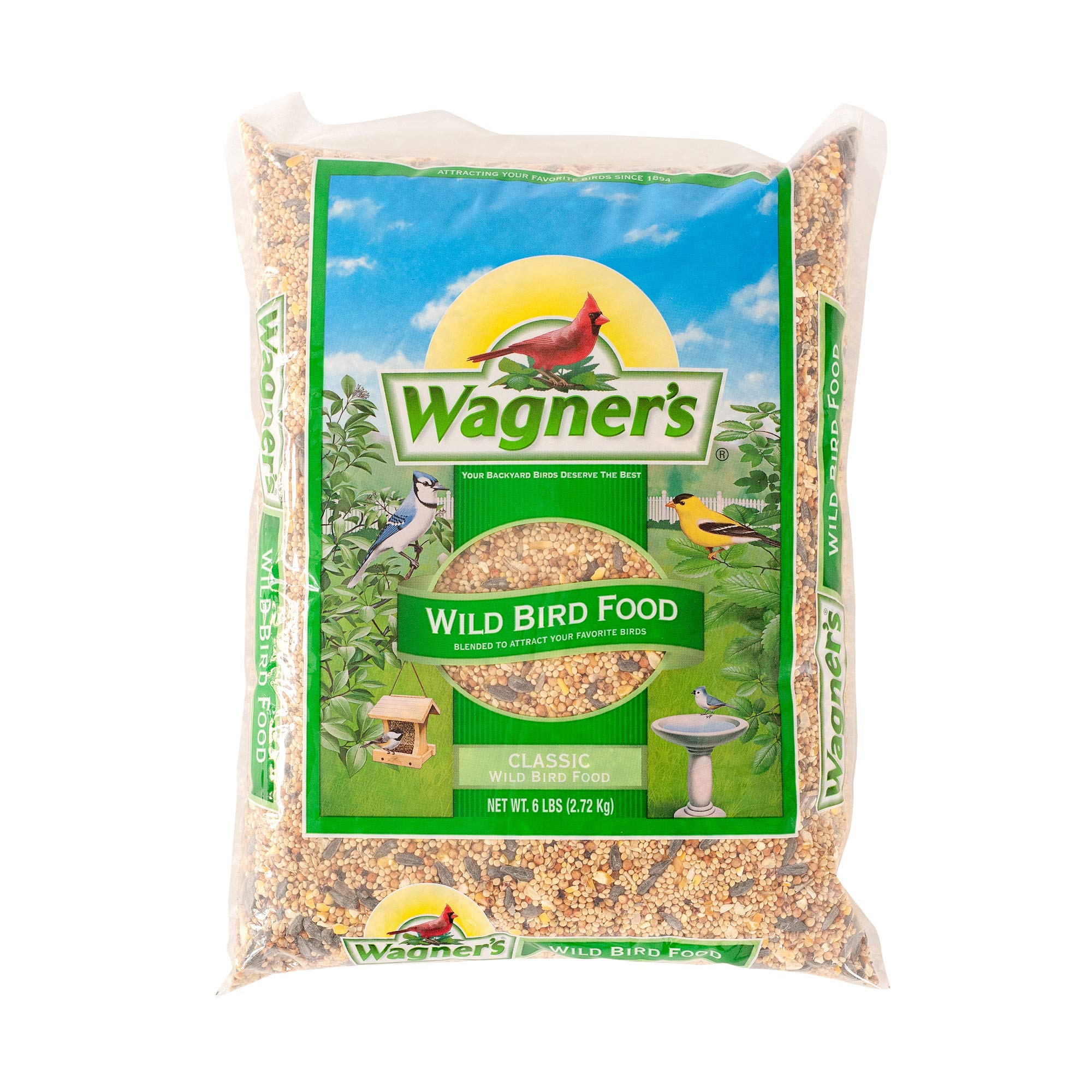 Wagner's Classic Blend Wild Bird Food bag ideal for attracting a variety of backyard birds.