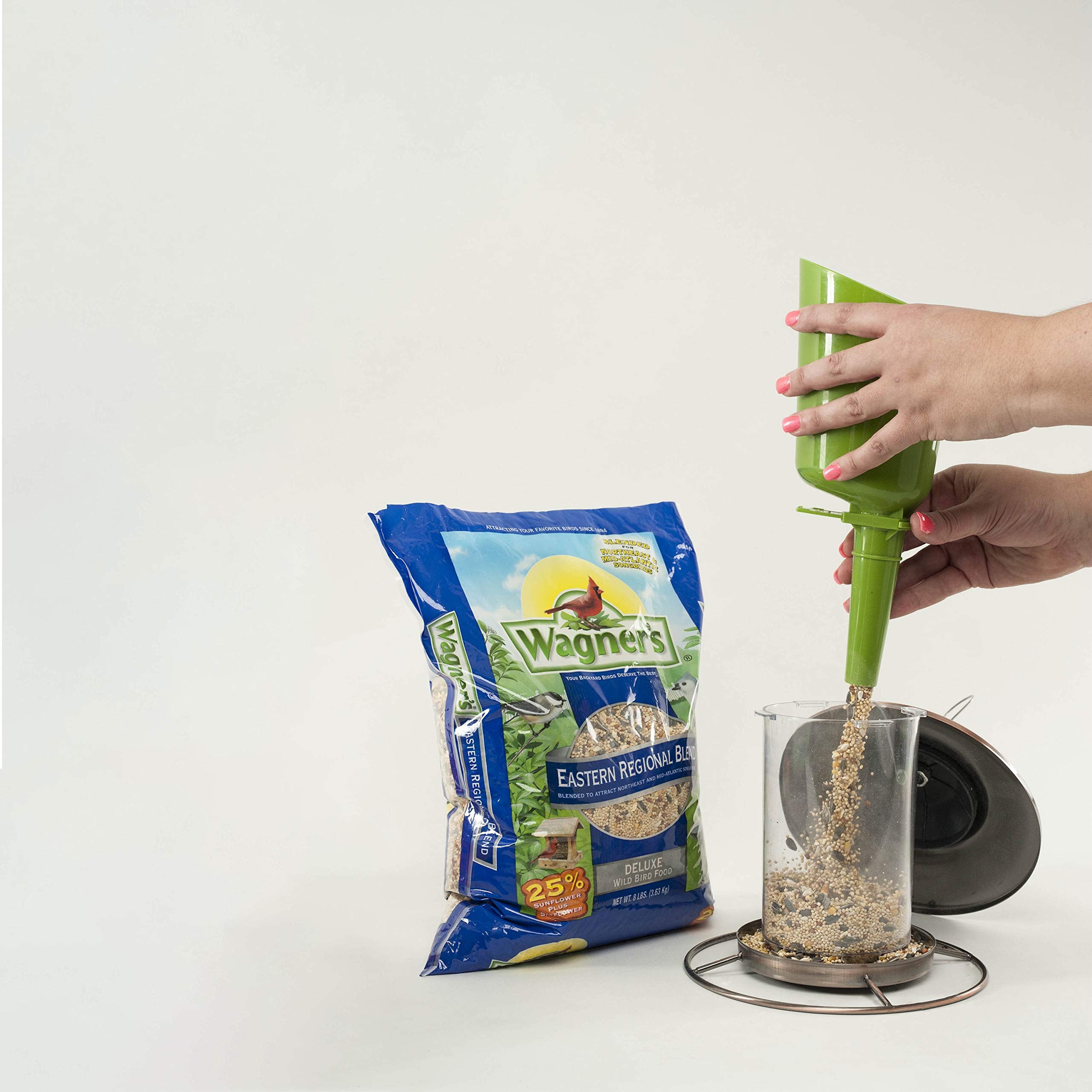 Seed-rich mix designed for tube, hopper, and platform feeders.