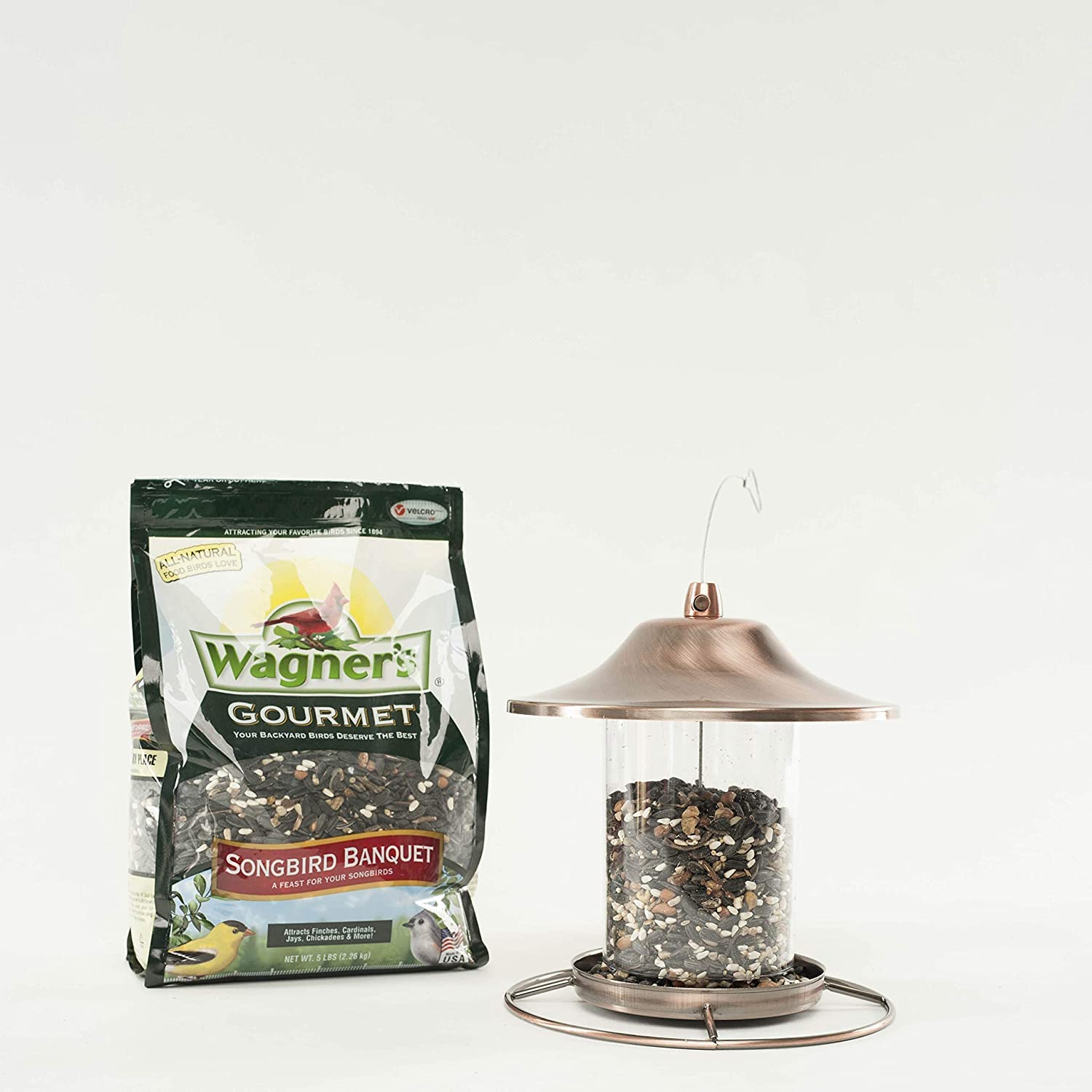 Wagner's Songbird Banquet seed-nut rich blend supports backyard birds.