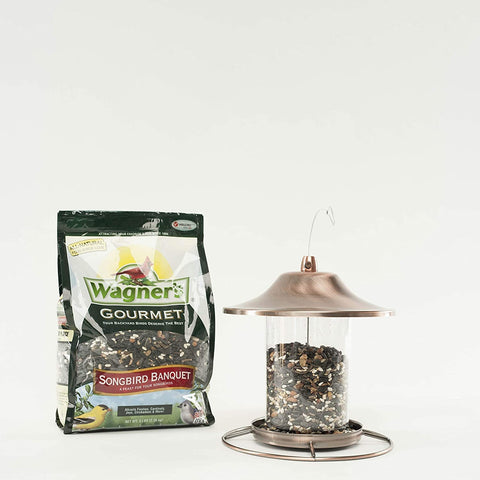 Wagner's Songbird Banquet seed-nut rich blend supports backyard birds.