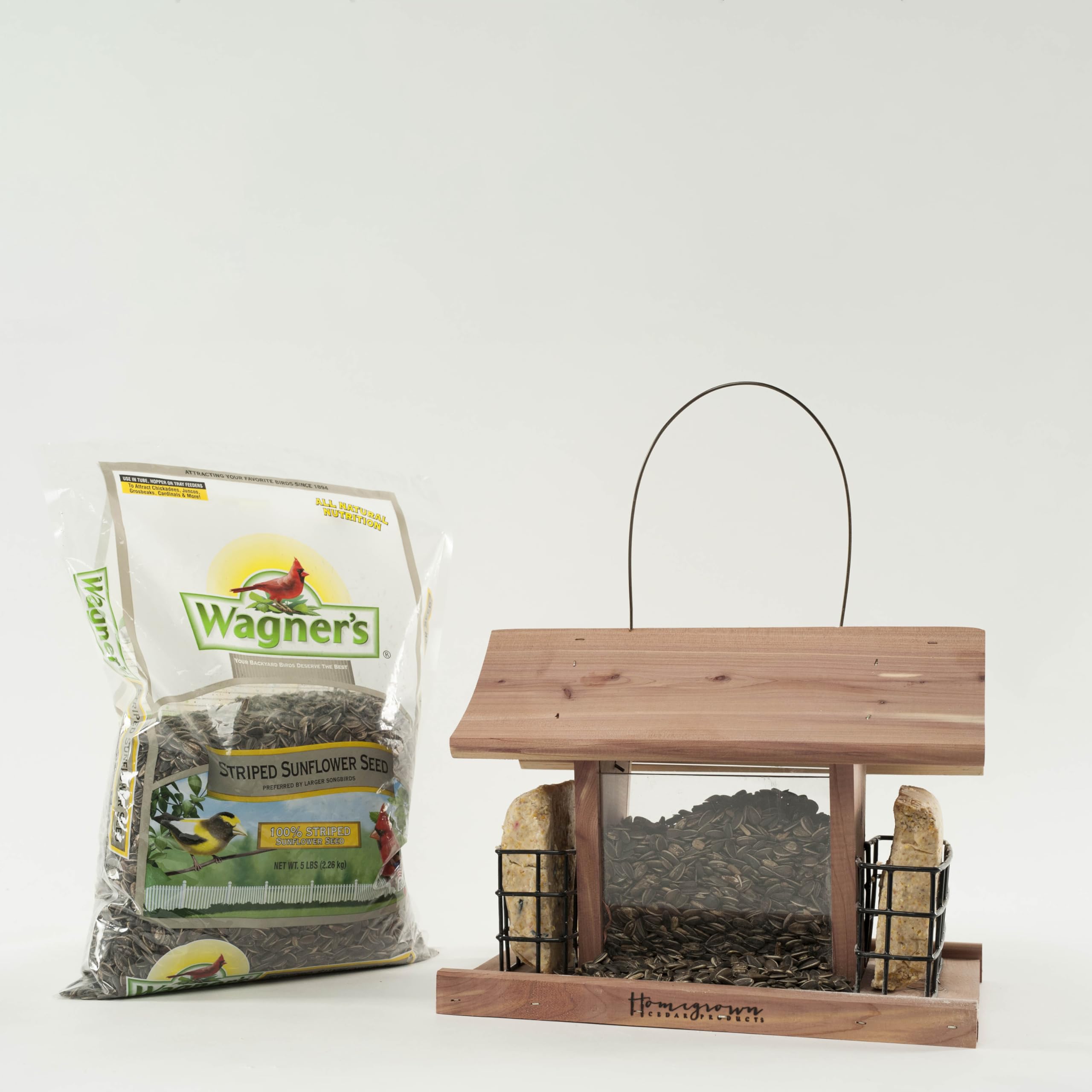 Wagner's striped sunflower seed, proudly made in the USA, for wild birds.