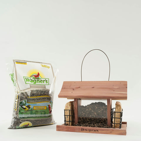 Wagner's striped sunflower seed, proudly made in the USA, for wild birds.