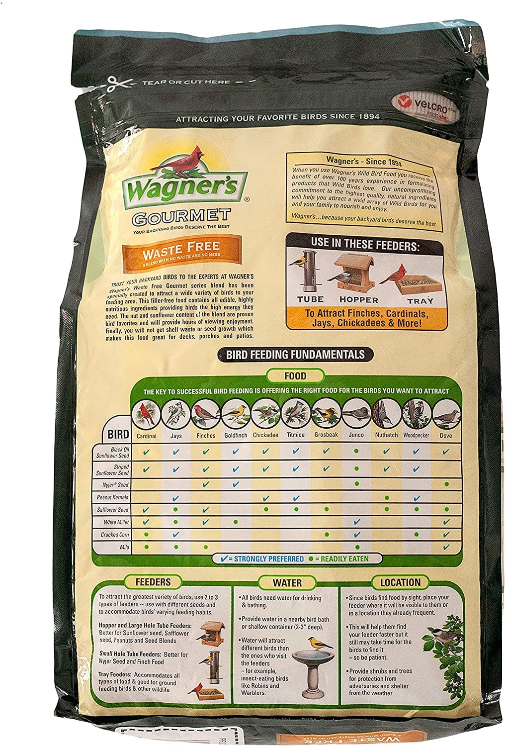 Wagner's Waste Free Gourmet close-up highlights nuts and seeds birds crave