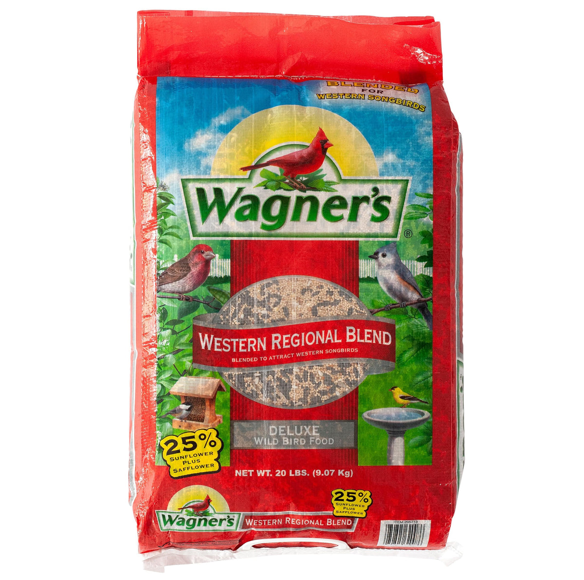 Wagner's Western Regional Blend at a feeder attracting Western songbirds
