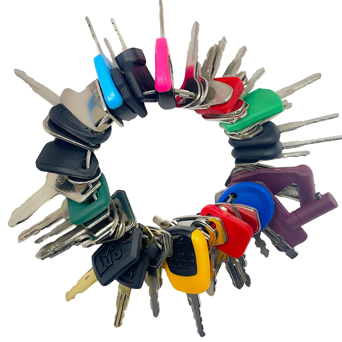 WAH LIN PARTS 50 heavy equipment keys set ready for site use with organized layout and durable finish