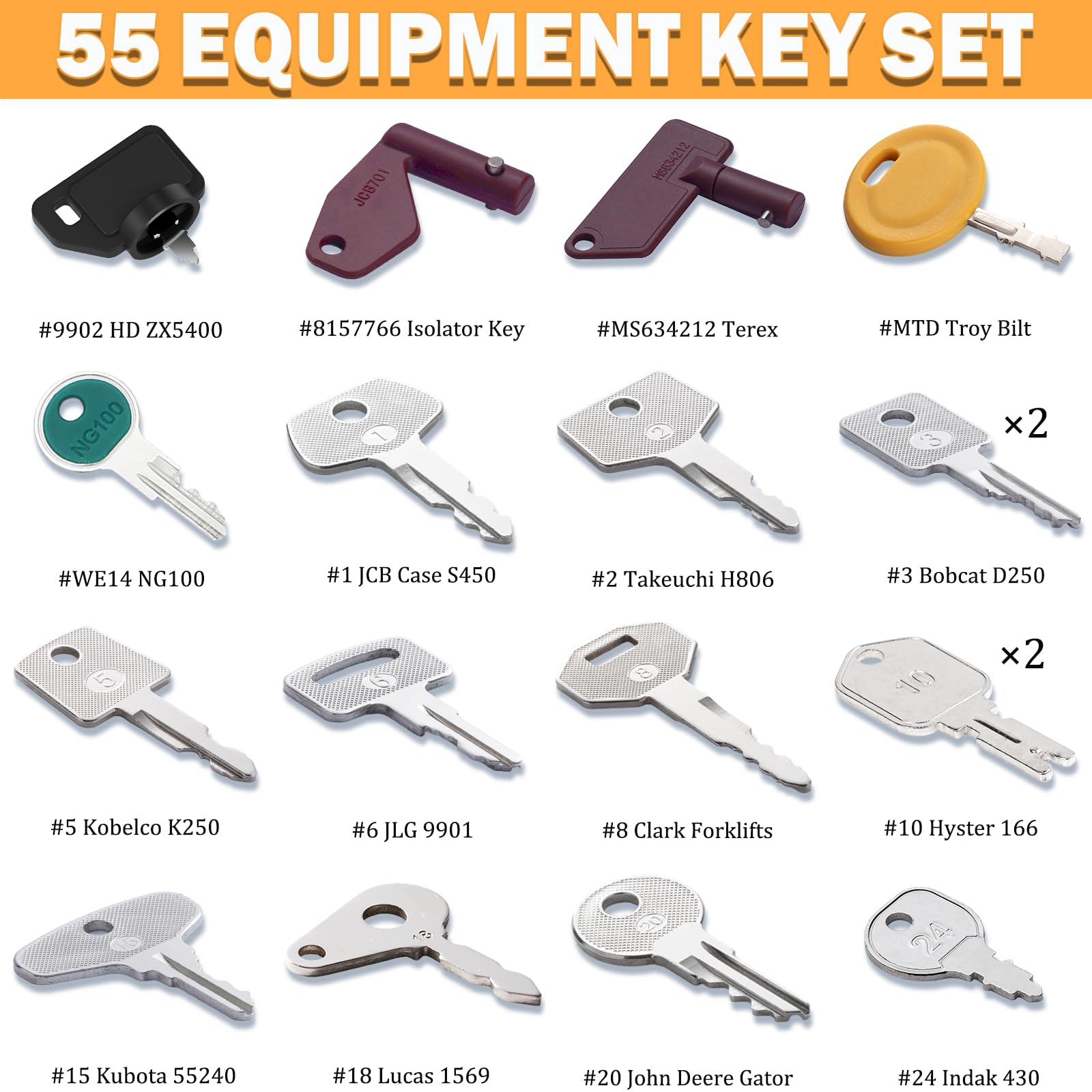 WAH LIN PARTS adjustable key ring keeps keys easy to carry.