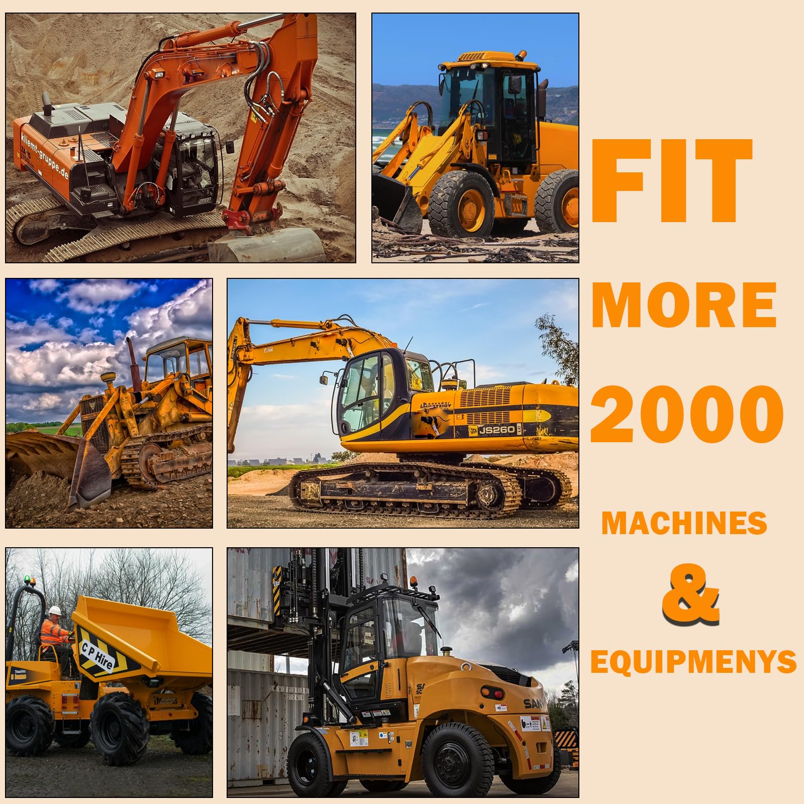Compatible with CAT, John Deere, Komatsu and more for versatile field use.