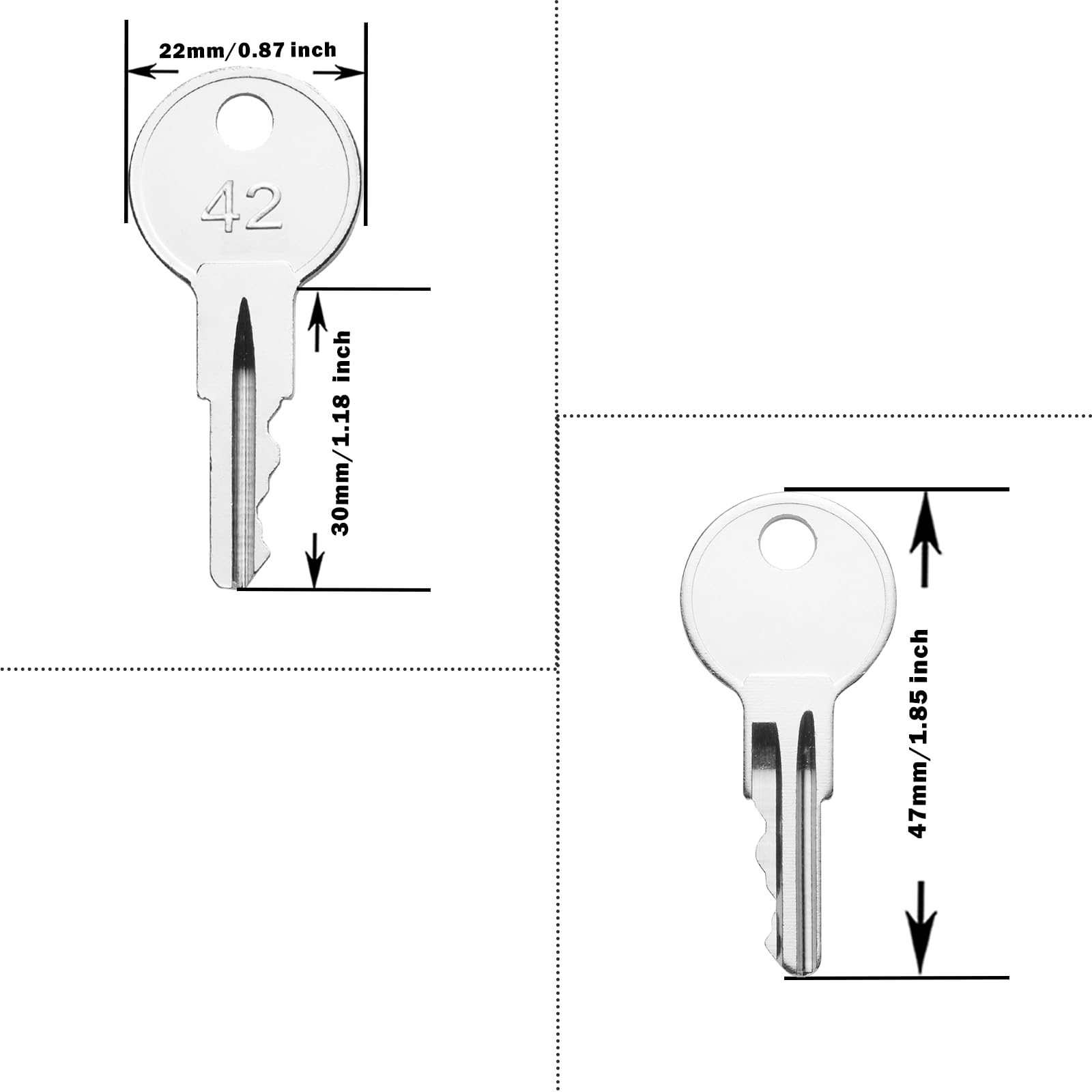 WAH LIN PARTS EZGO 10-pack keys fit EZGO 1982-up vehicles for replacement.