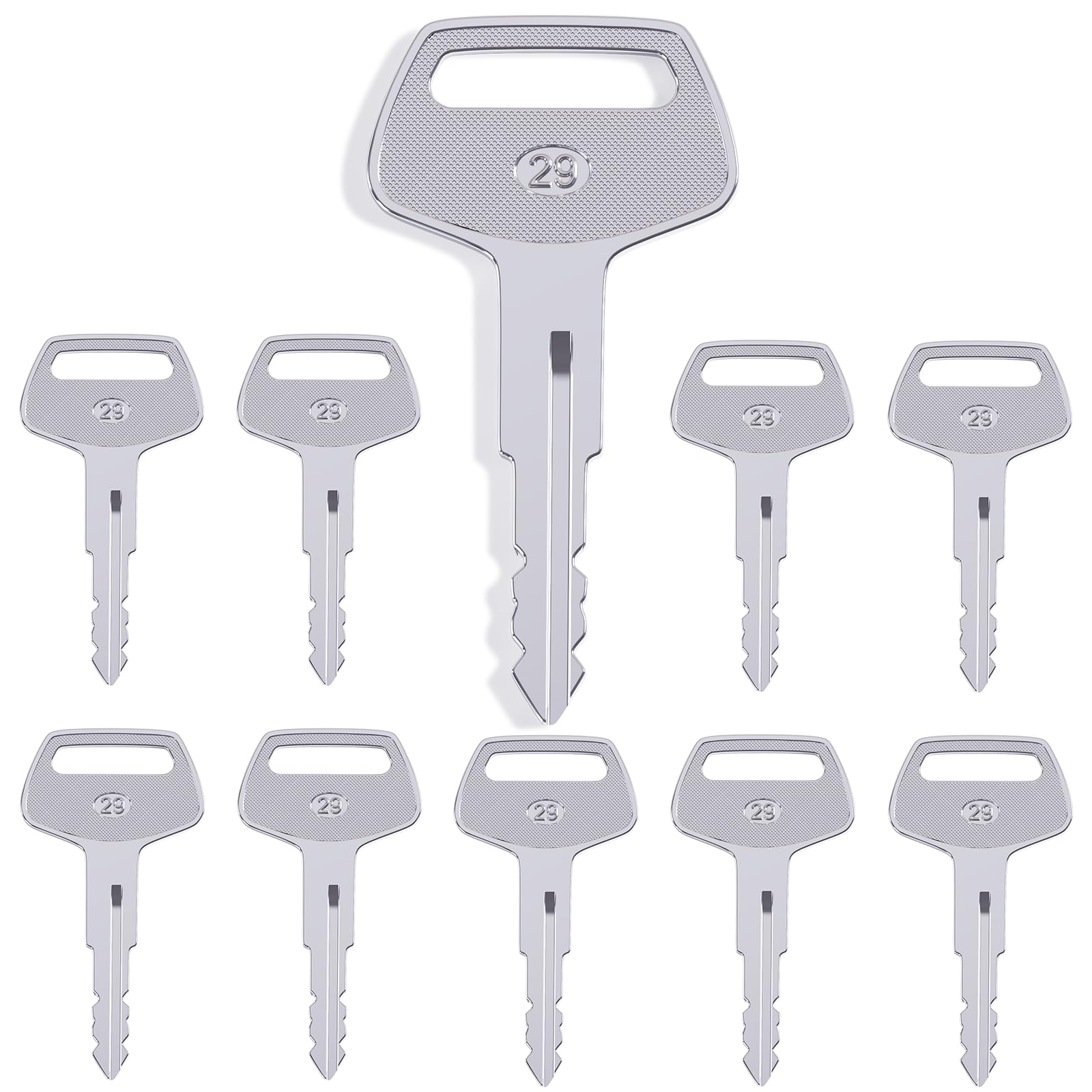 WAH LIN PARTS heavy equipment ignition key set for quick replacements on Komatsu machines.