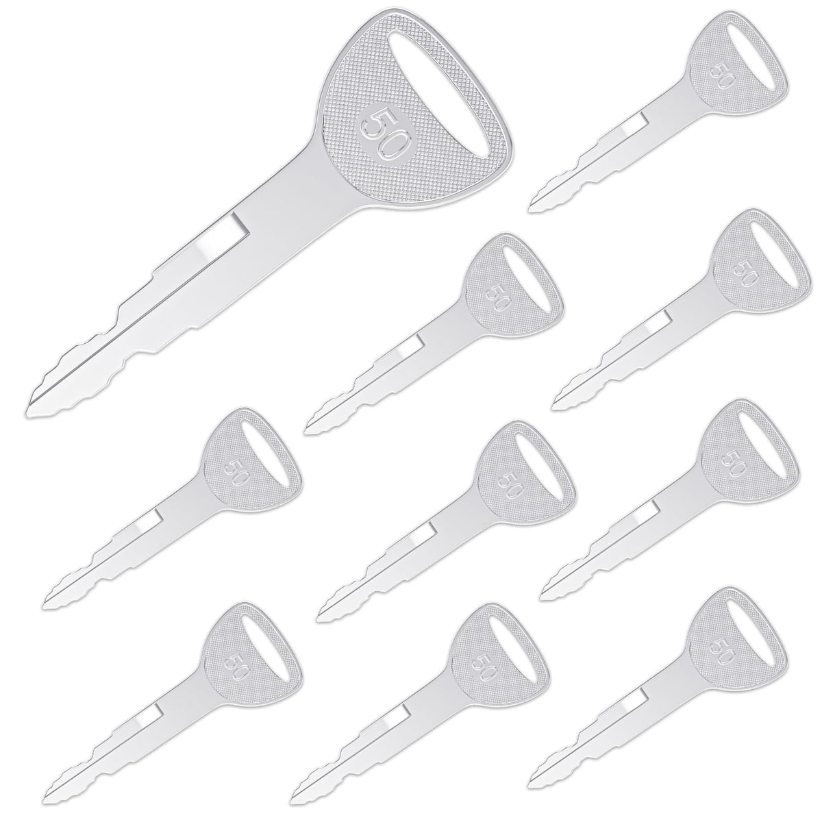 WAH LIN PARTS heavy ignition keys – 10-pack for forklifts, durable and reliable