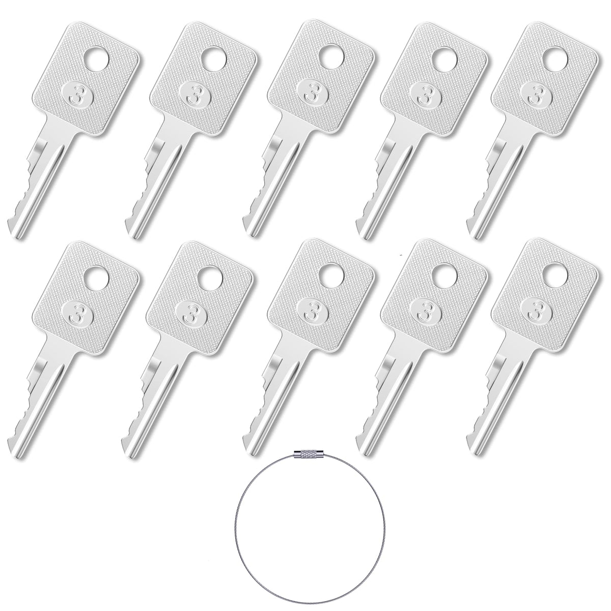 WAH LIN PARTS 6693241 D250 ignition key pack close-up showing precise cut for easy machine start