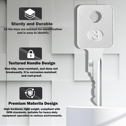 WAH LIN PARTS D250 key pack demonstrates smooth key ring inclusion for quick equipment access