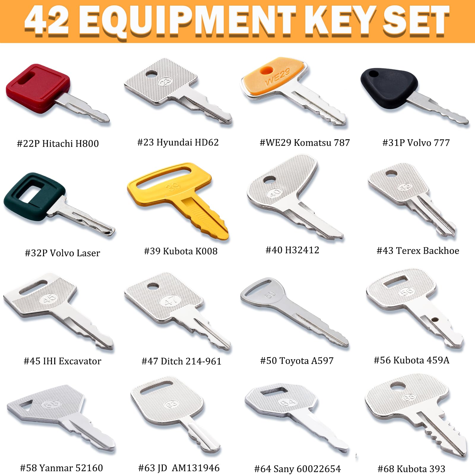 WAH LIN PARTS key ring split design — easy to add or remove keys.