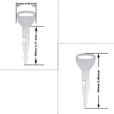 WAH LIN PARTS replacement-57591-23330-71 key for Toyota forklifts