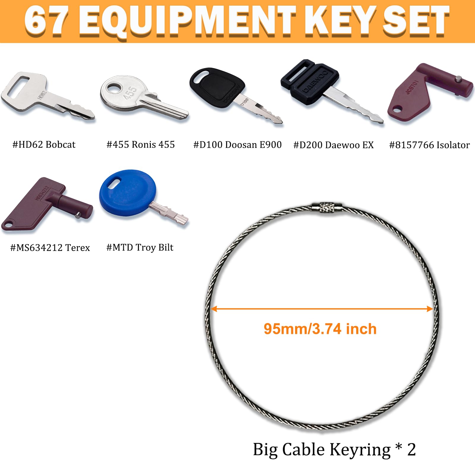 WAH LIN PARTS two-key-rings-customizable keep keys organized neatly
