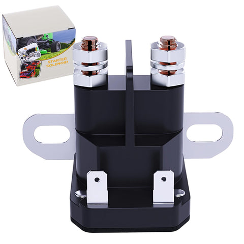 WAH YUE HING 12V starter solenoid front view, compatible with John Deere and other mowers