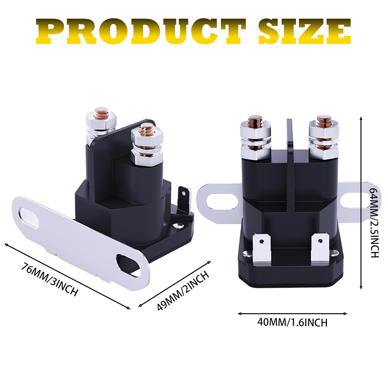 WAH YUE HING 12V solenoid side view for reliable mower starts