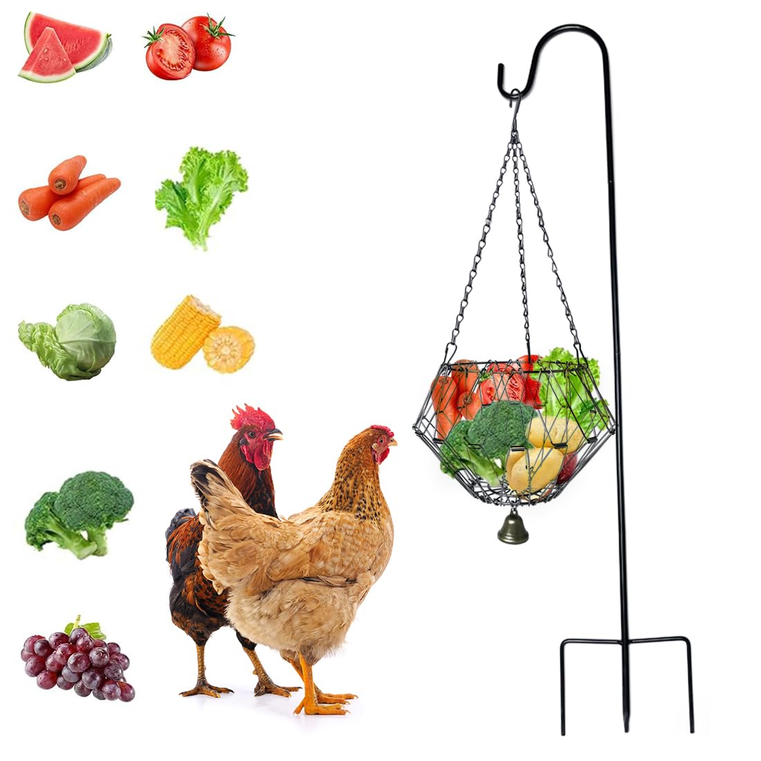 WaiLaDi Hanging Chicken Feeder foldable design keeps portions tidy and adjustable.