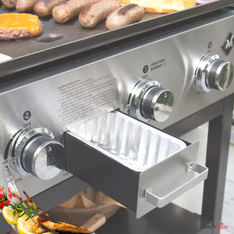 Disposable liners let you refresh the griddle quickly between batches