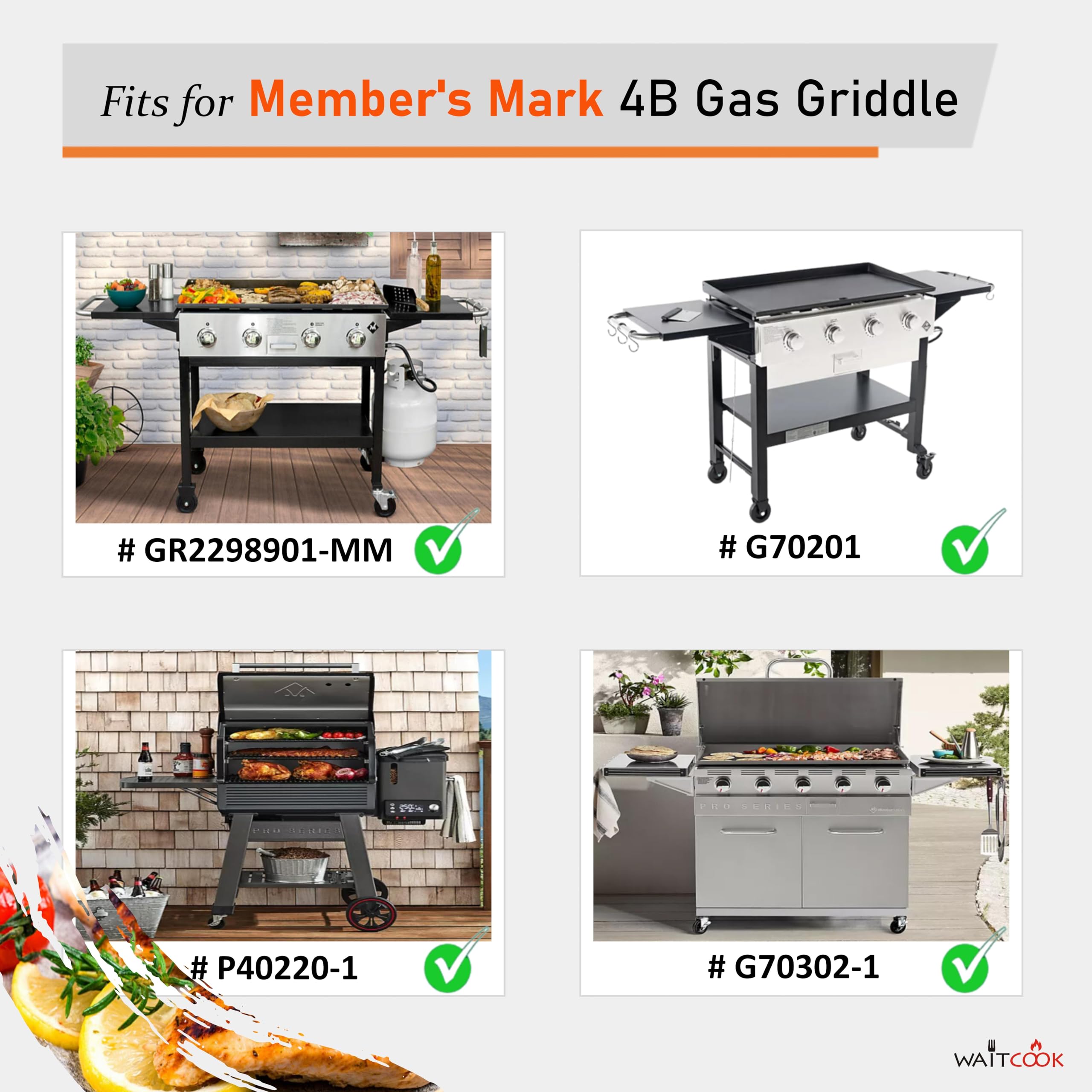 WAITCOOK pro-series 5-burner liners provide durable, easy disposal between sessions