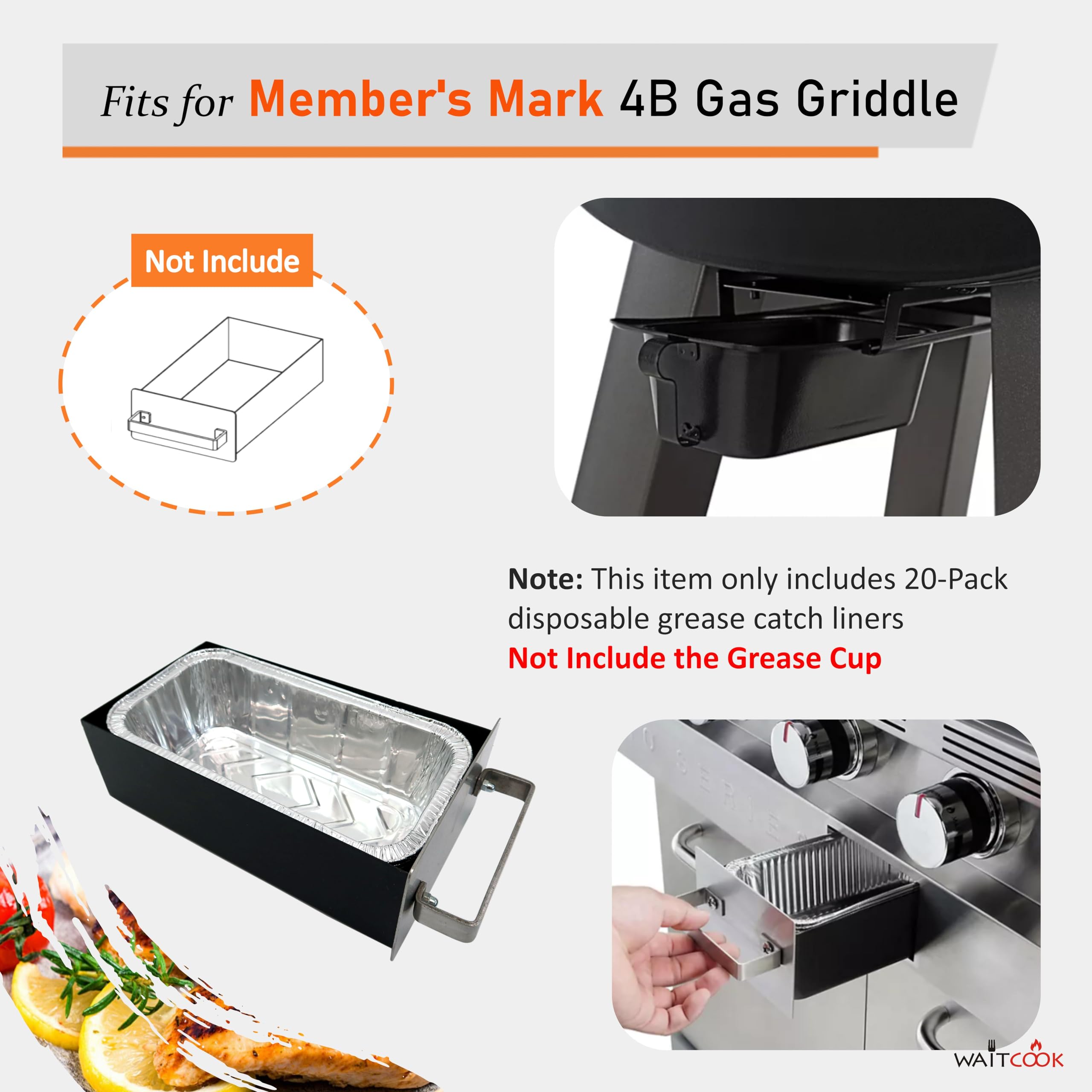 Heat-proof aluminum liners simplify cleanup and waste disposal after grilling