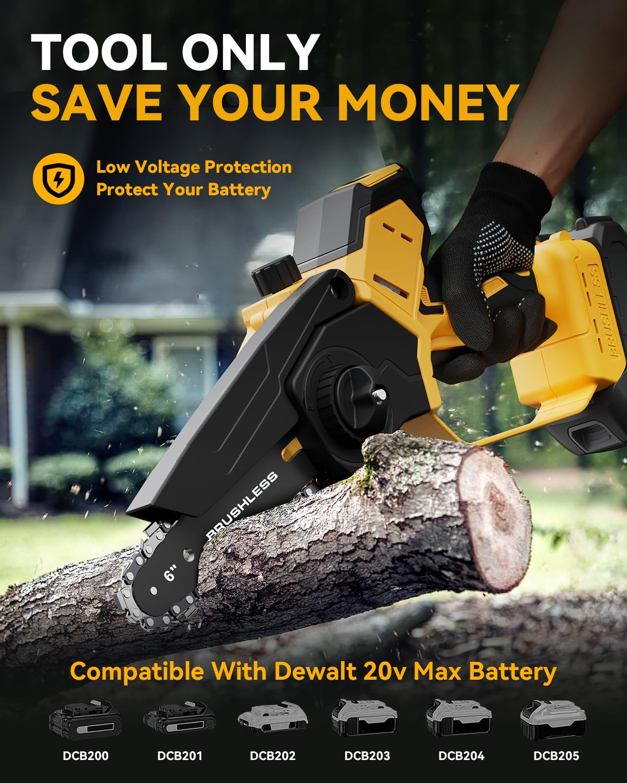 Waitiey mini chainsaw auto-oiler keeps chain lubricated