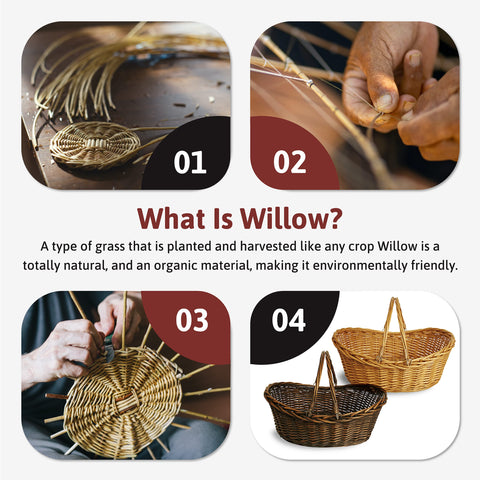 Wald Imports medium wicker basket ideal for Easter treats and decorations.
