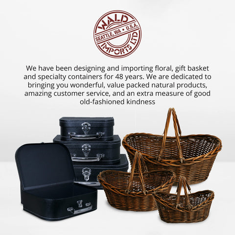 Wald Imports wicker basket ready to be a decorative gift or storage solution.