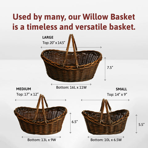Wald Imports wicker basket on a blanket, ready for a countryside picnic.