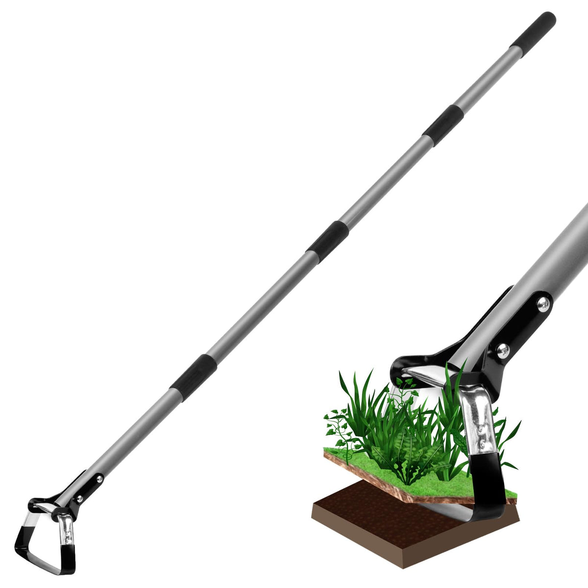 Walensee Action Hoe with adjustable length for customized garden reach