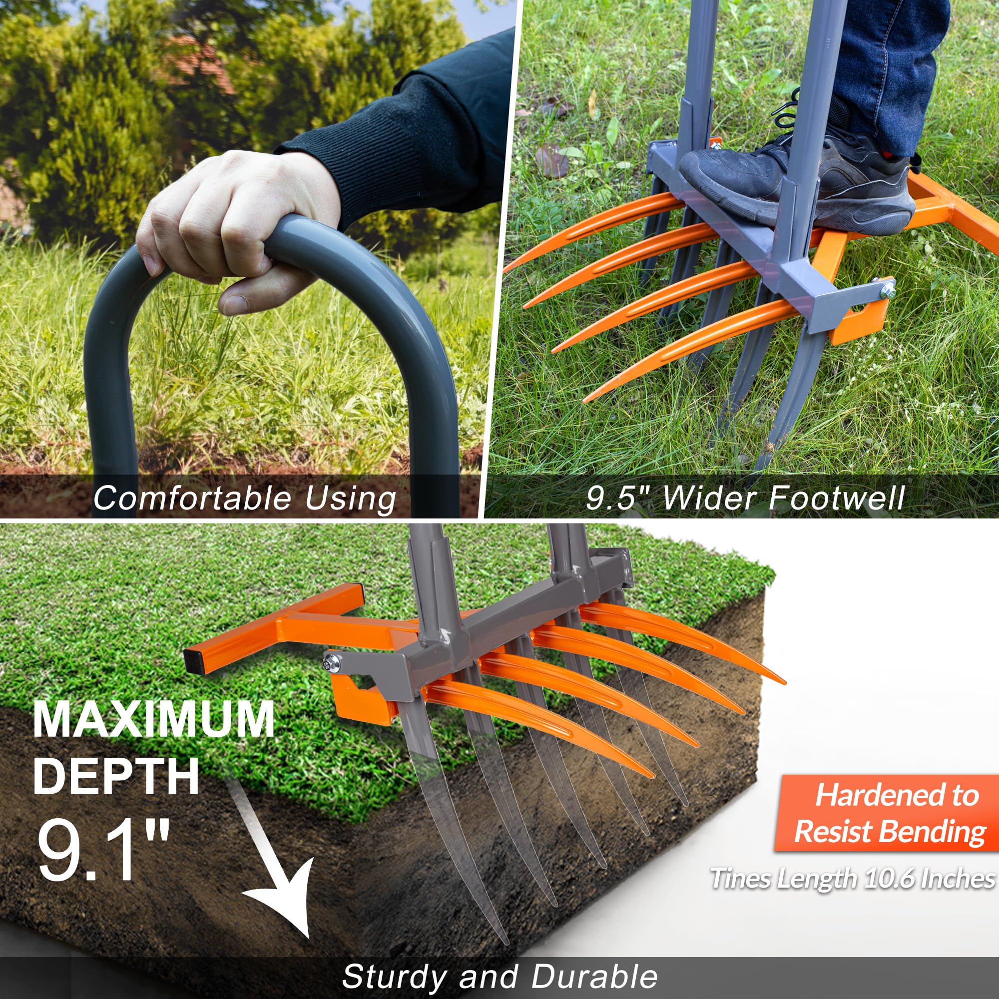 Walensee Broad Fork ergonomic U handle provides comfortable grip
