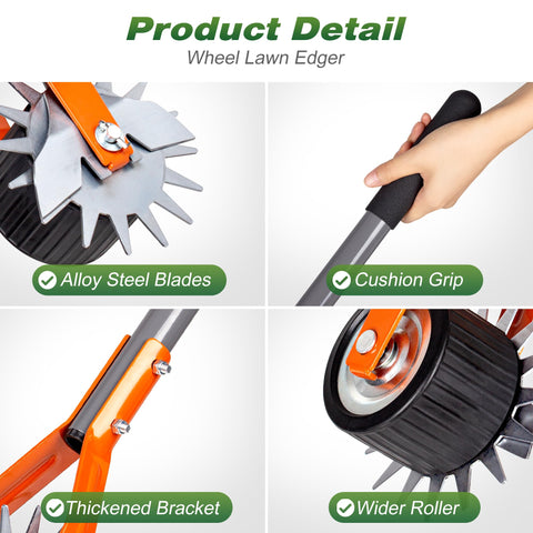 Walensee edger adjustable handle demonstrates ergonomic height options for comfortable trimming