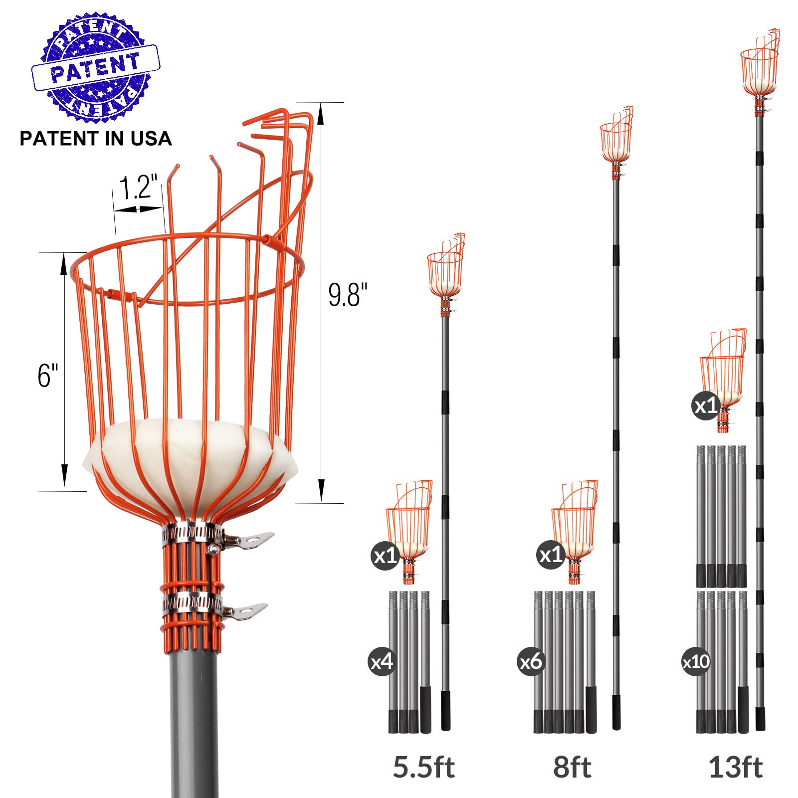 Walensee stainless steel pole resists rust for long-lasting garden use.